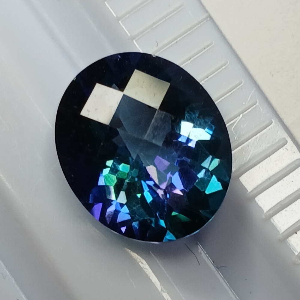 Iridescent Blue Mystic Topaz Gemstone 12x10mm